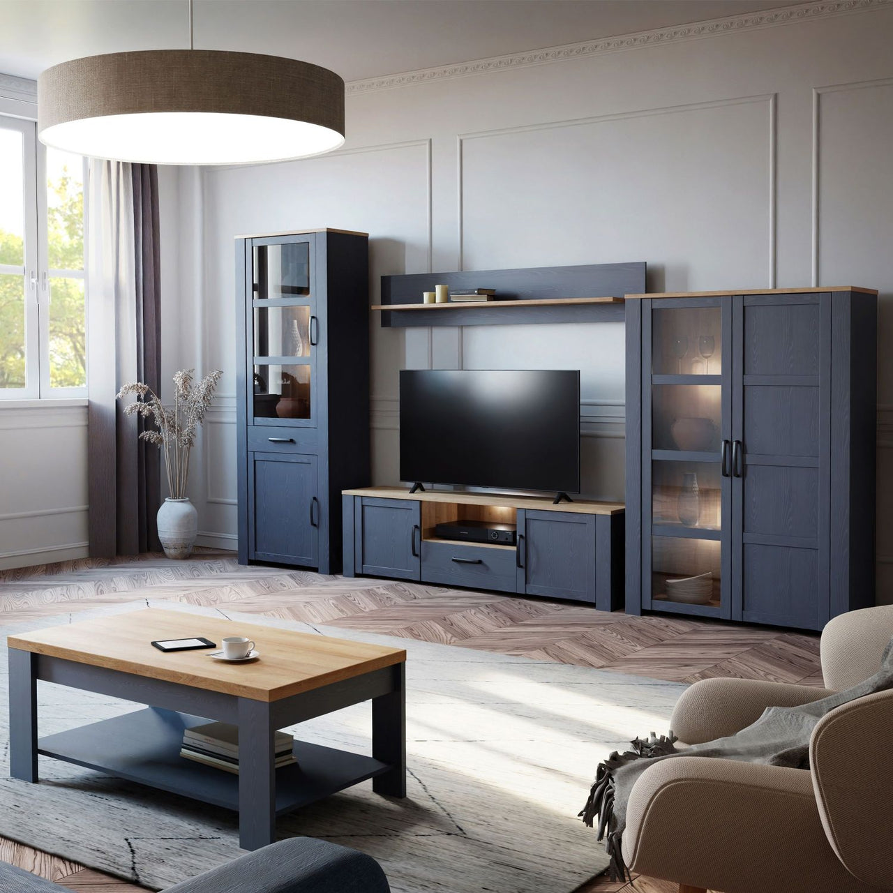 Bohol TV Unit in Riviera Oak Navy