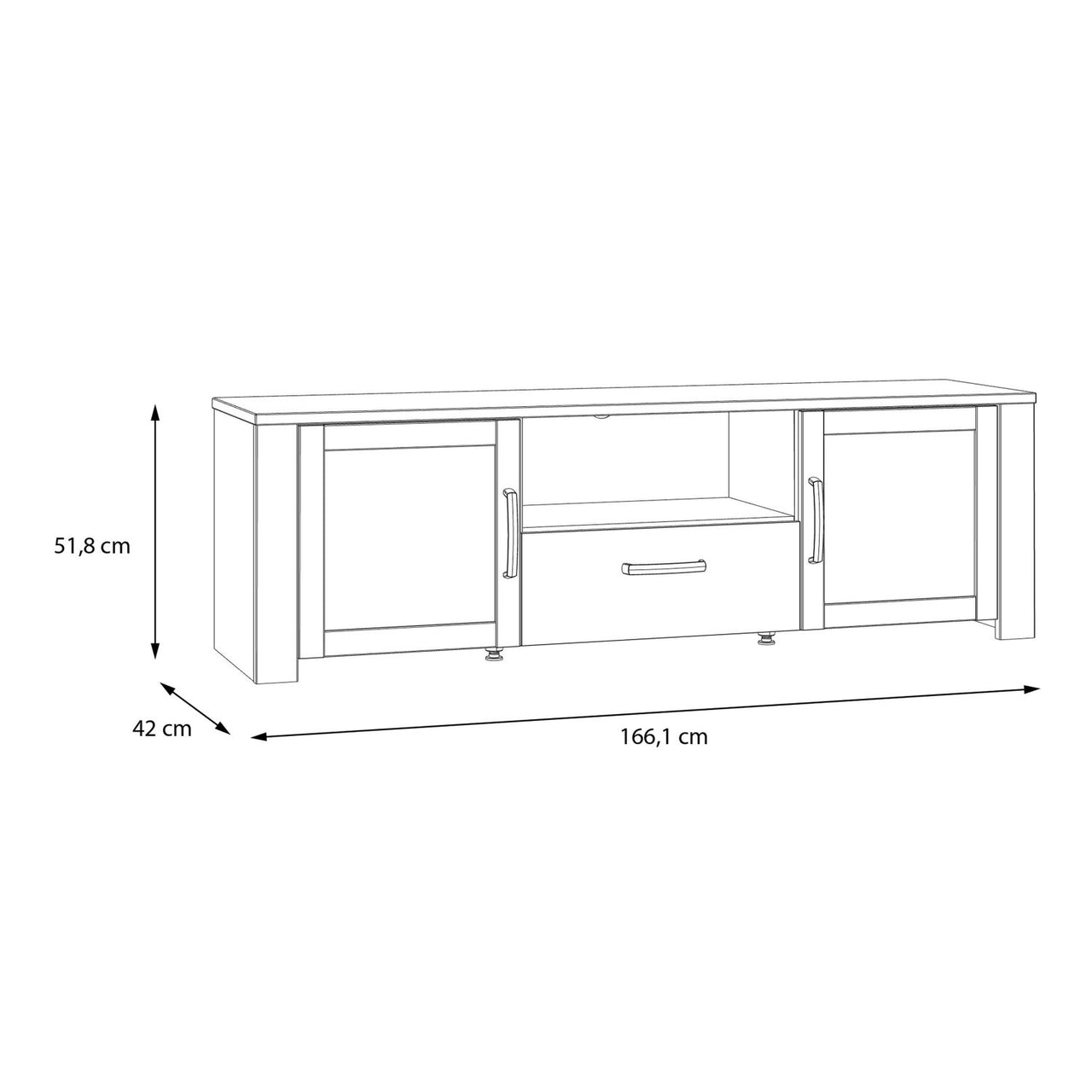 Bohol TV Unit in Riviera Oak Grey Oak