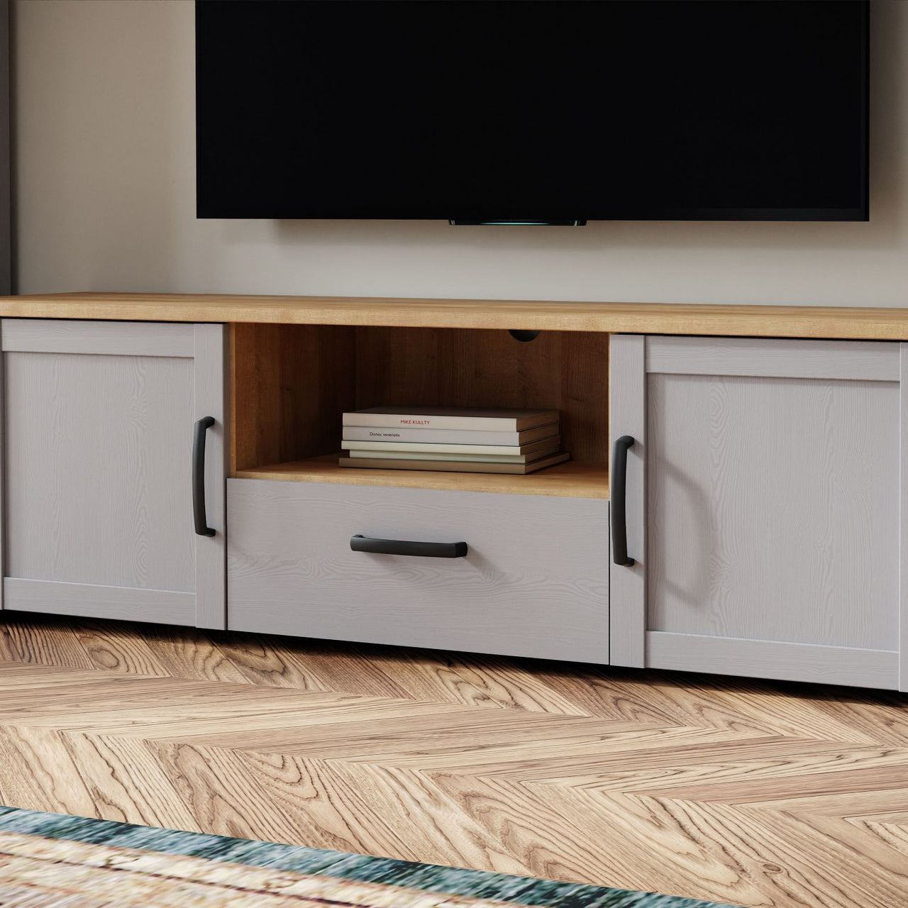 Bohol TV Unit in Riviera Oak Grey Oak