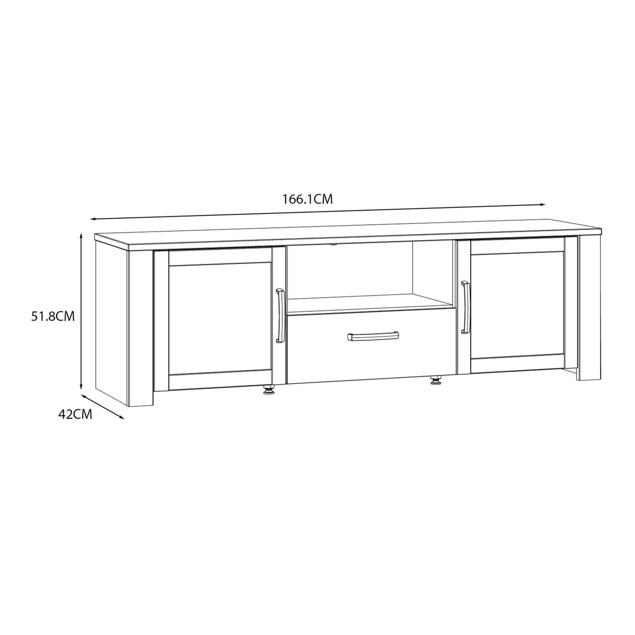 Bohol TV Unit in Riviera Oak White