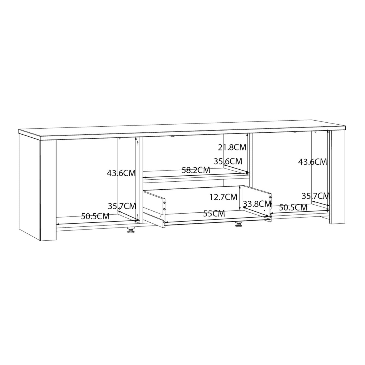 Bohol TV Unit in Riviera Oak White