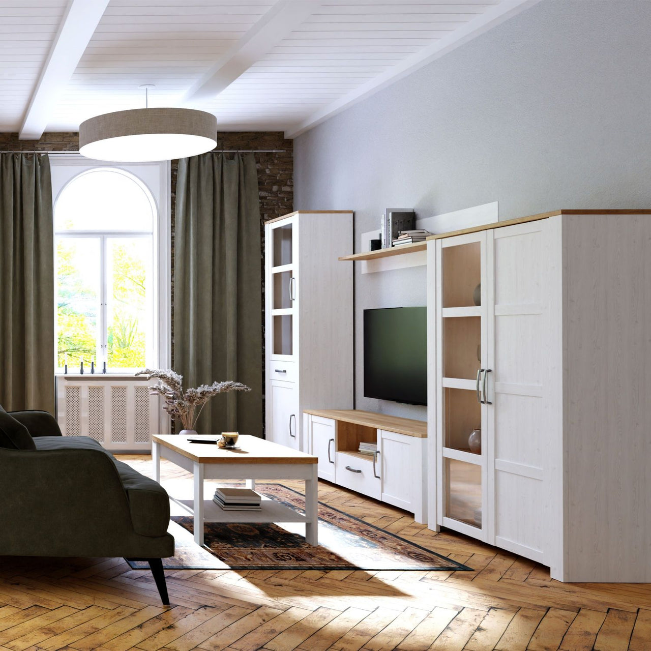 Bohol TV Unit in Riviera Oak White