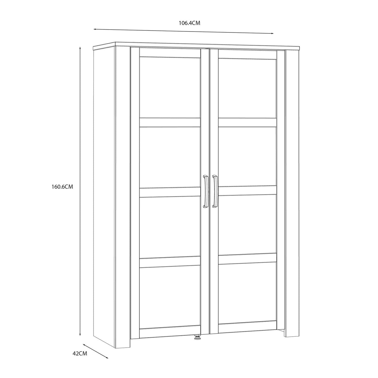 Bohol Display Cabinet in Riviera Oak Navy