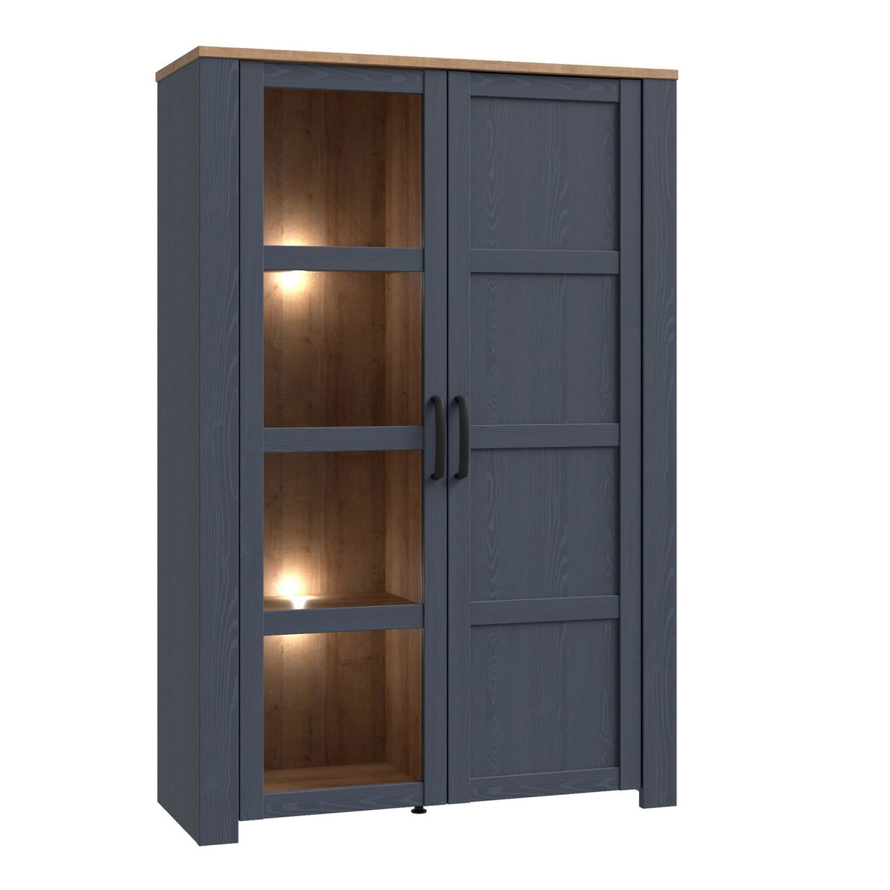 Bohol Display Cabinet in Riviera Oak Navy