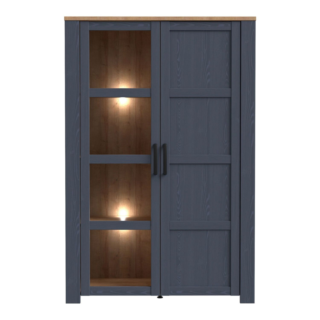 Bohol Display Cabinet in Riviera Oak Navy