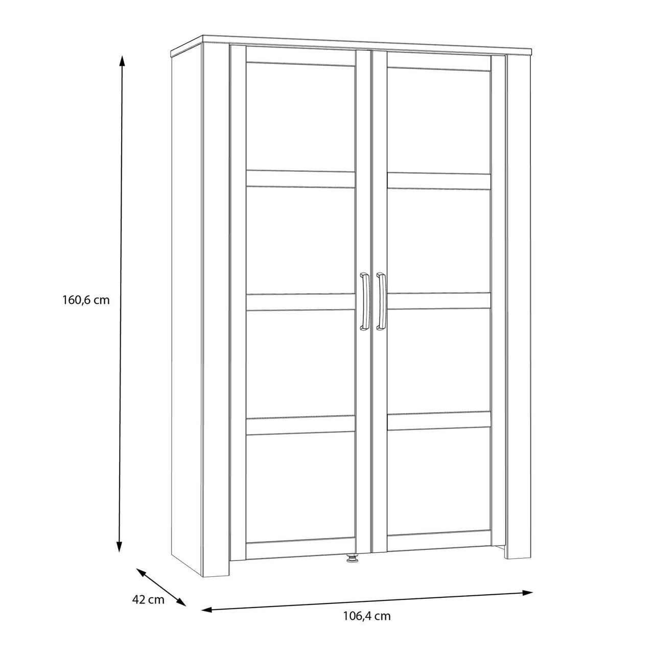 Bohol Display Cabinet in Riviera Oak Grey Oak