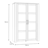 Thumbnail for Bohol Display Cabinet in Riviera Oak Grey Oak