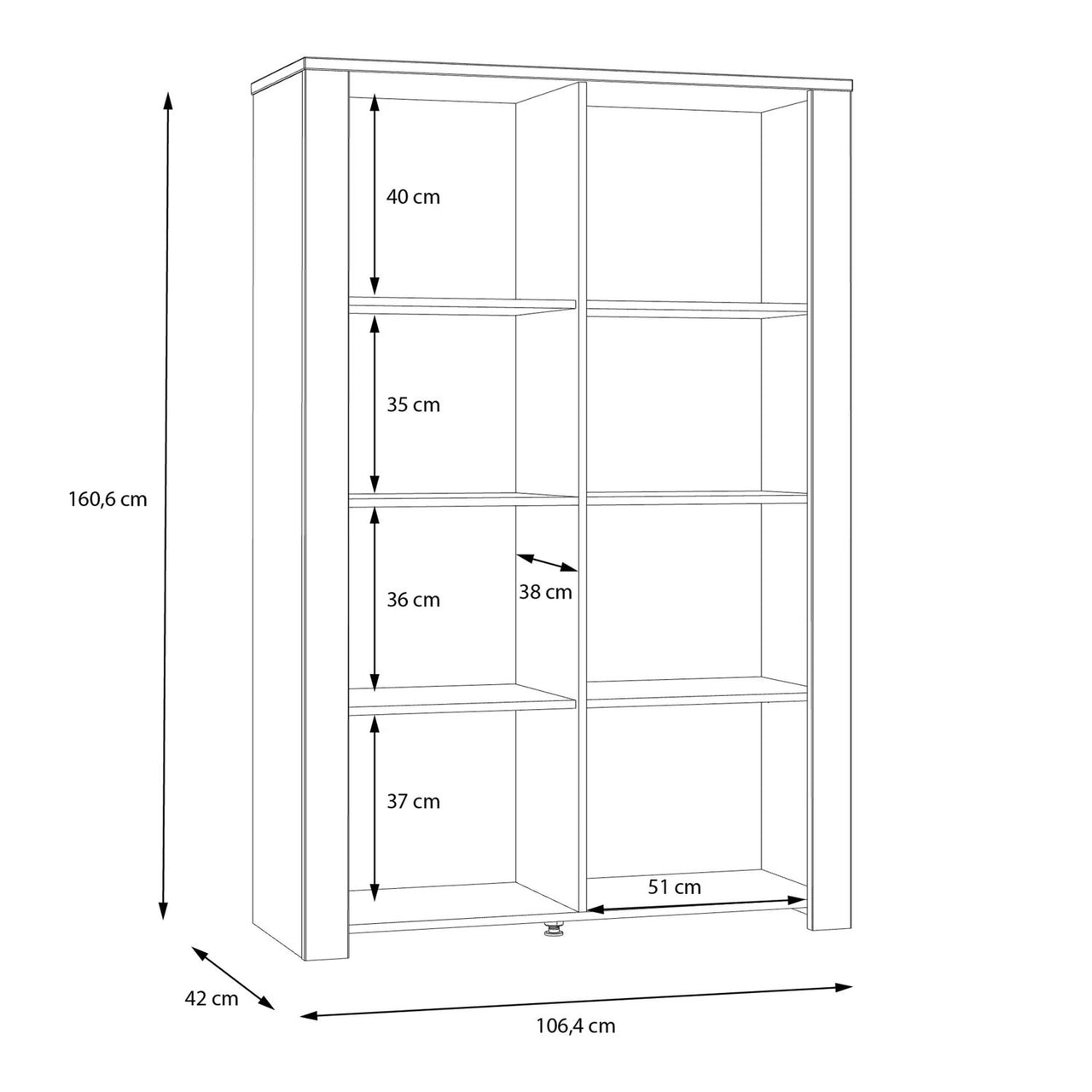 Bohol Display Cabinet in Riviera Oak Grey Oak