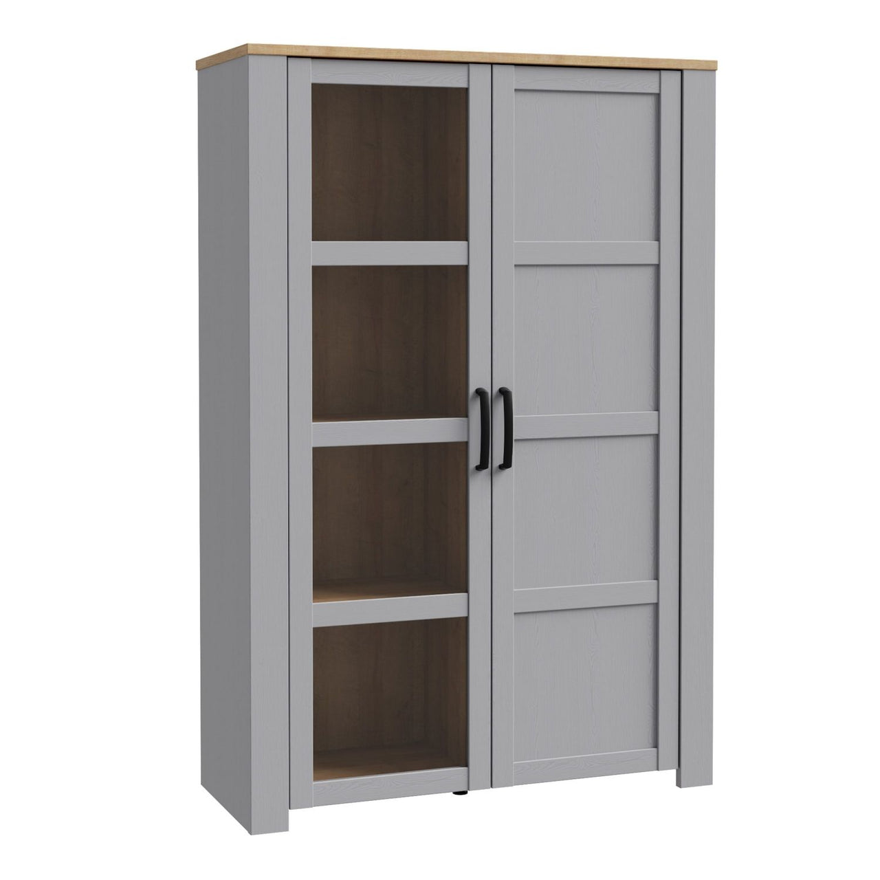 Bohol Display Cabinet in Riviera Oak Grey Oak