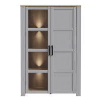 Thumbnail for Bohol Display Cabinet in Riviera Oak Grey Oak