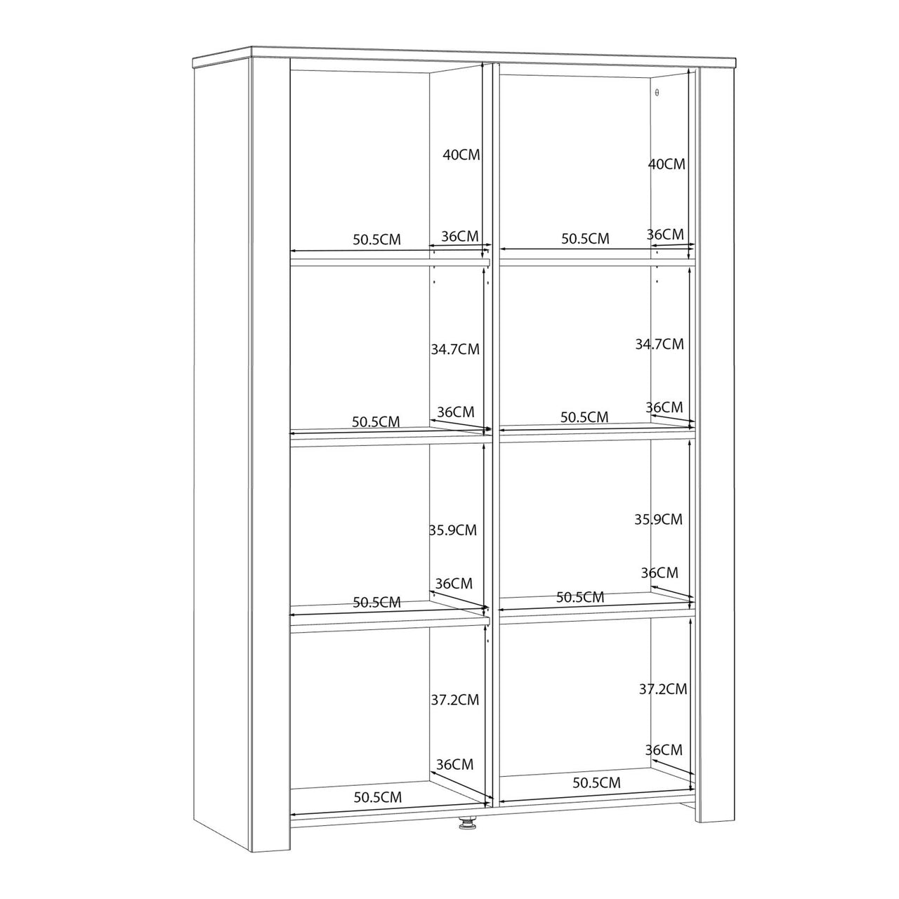 Bohol Display Cabinet in Riviera Oak White