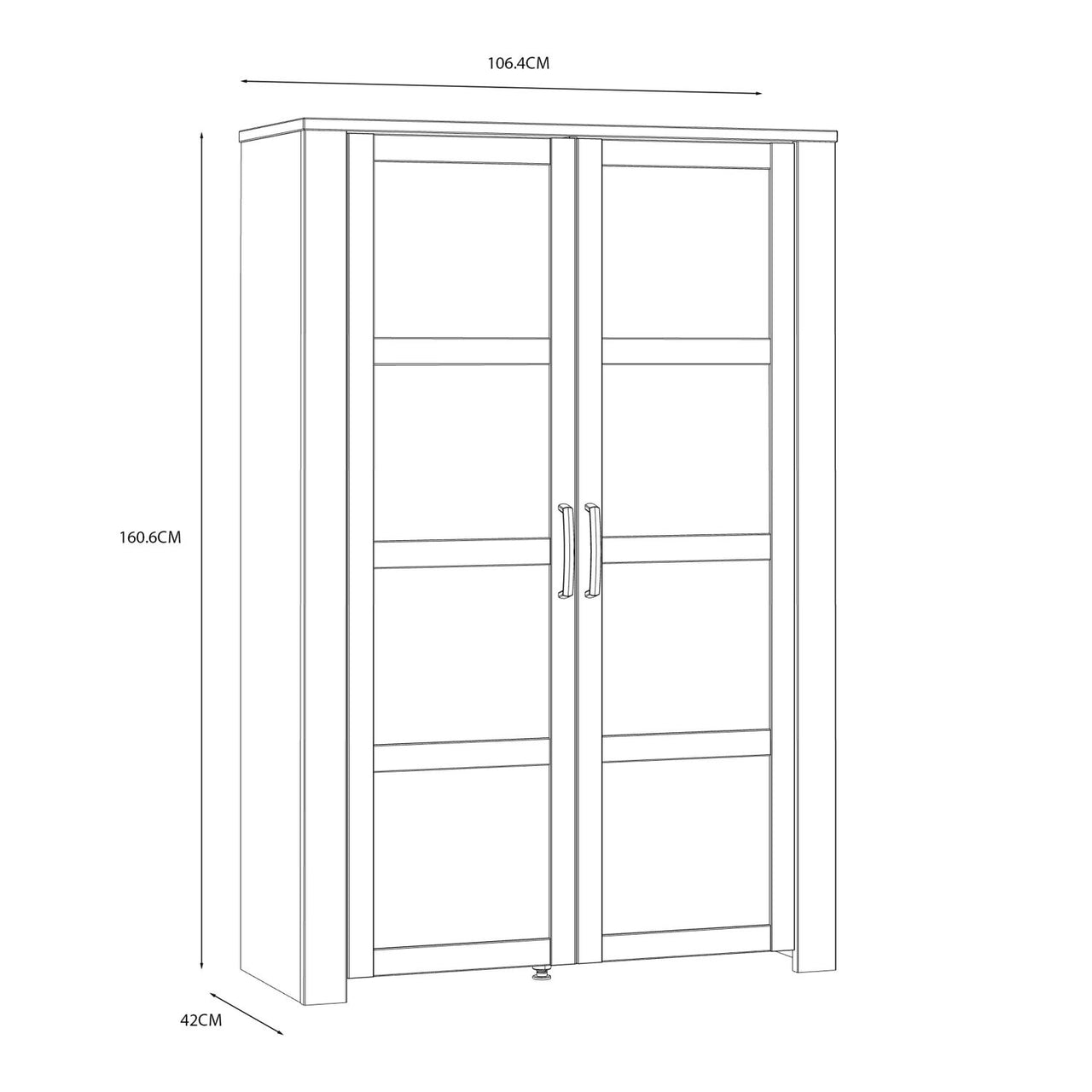 Bohol Display Cabinet in Riviera Oak White