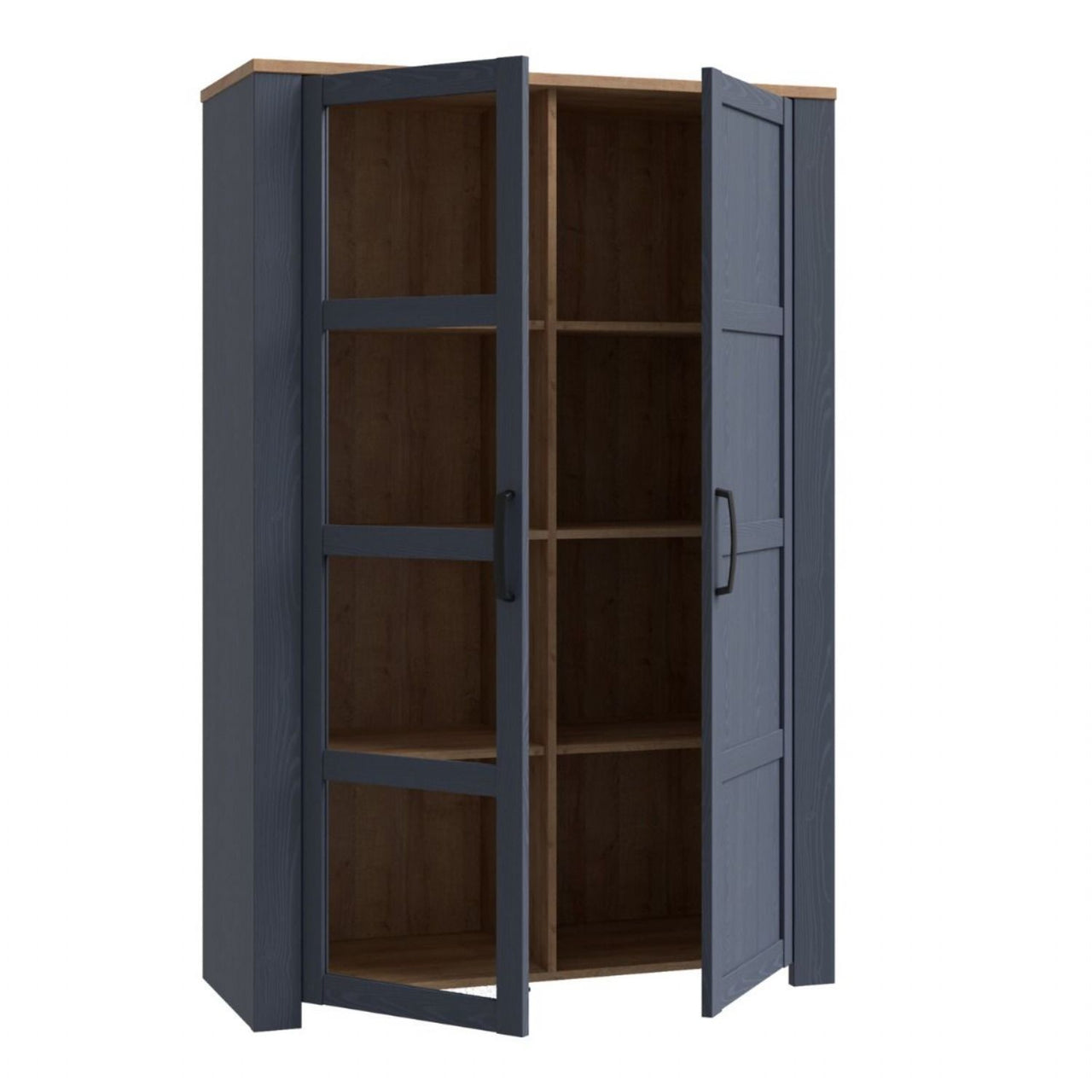 Bohol Display Cabinet inc. 2x LED Lights in Riviera Oak Navy