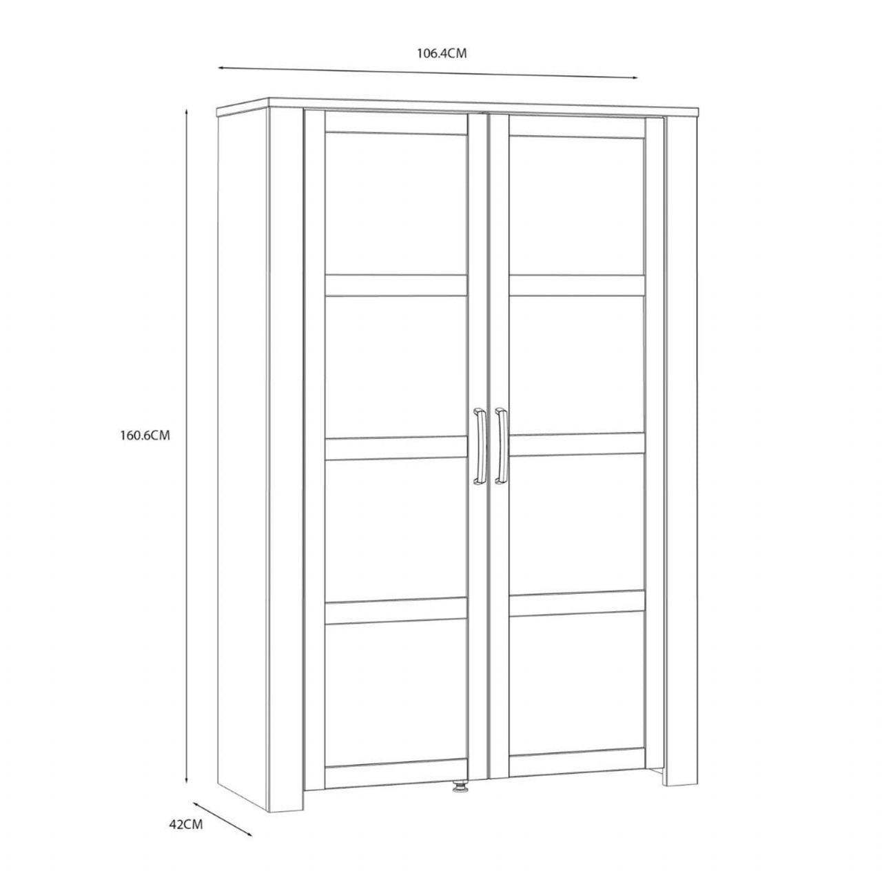 Bohol Display Cabinet inc. 2x LED Lights in Riviera Oak Navy