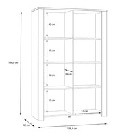 Thumbnail for Bohol Display Cabinet inc. 2x LED Lights in Riviera Oak Grey Oak