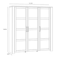 Thumbnail for Bohol Large Display Cabinet in Riviera Oak Navy