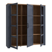 Thumbnail for Bohol Large Display Cabinet in Riviera Oak Navy