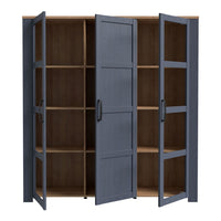 Thumbnail for Bohol Large Display Cabinet in Riviera Oak Navy