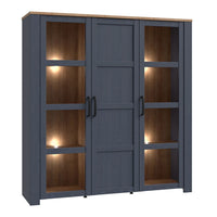 Thumbnail for Bohol Large Display Cabinet in Riviera Oak Navy