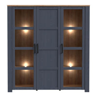 Thumbnail for Bohol Large Display Cabinet in Riviera Oak Navy