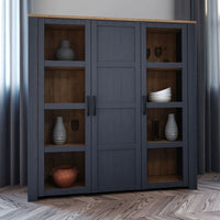 Thumbnail for Bohol Large Display Cabinet in Riviera Oak Navy