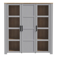 Thumbnail for Bohol Large Display Cabinet in Riviera Oak Grey Oak