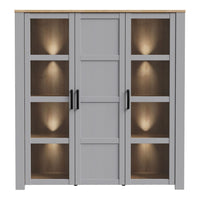 Thumbnail for Bohol Large Display Cabinet in Riviera Oak Grey Oak