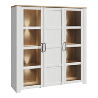 Thumbnail for Bohol Large Display Cabinet in Riviera Oak White