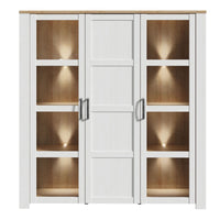 Thumbnail for Bohol Large Display Cabinet in Riviera Oak White