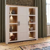 Thumbnail for Bohol Large Display Cabinet in Riviera Oak White