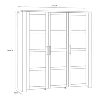 Thumbnail for Bohol Large Display Cabinet in Riviera Oak White