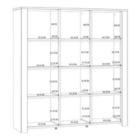 Thumbnail for Bohol Large Display Cabinet inc. 4x LED Lights in Riviera Oak Navy