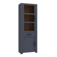 Thumbnail for Bohol Narrow Display Cabinet in Riviera Oak Navy