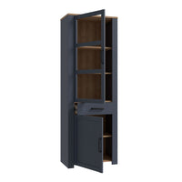 Thumbnail for Bohol Narrow Display Cabinet in Riviera Oak Navy