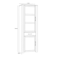 Thumbnail for Bohol Narrow Display Cabinet in Riviera Oak Navy