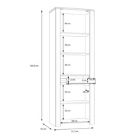 Thumbnail for Bohol Narrow Display Cabinet in Riviera Oak Grey Oak