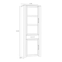 Thumbnail for Bohol Narrow Display Cabinet in Riviera Oak White