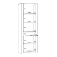 Thumbnail for Bohol Narrow Display Cabinet inc. 2x LED Lights in Riviera Oak White