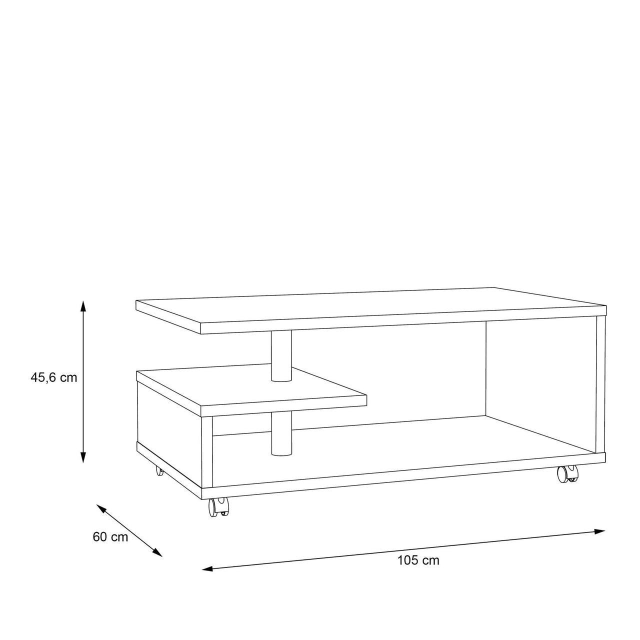 Bailey Coffee Table in Concrete Grey