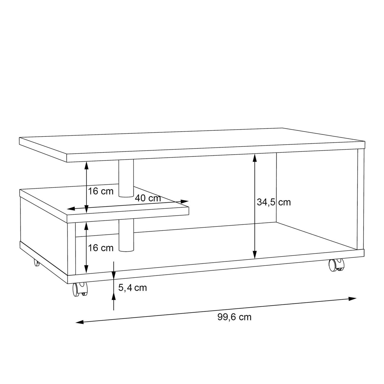 Bailey Coffee Table in Sand Oak