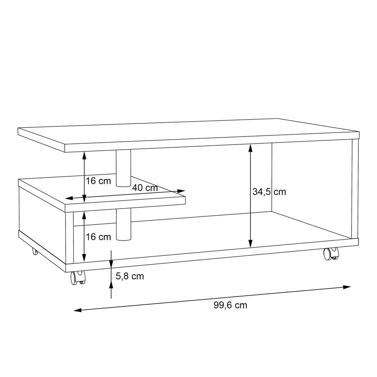 Mauro 3x3 Storage Unit in Concrete Grey