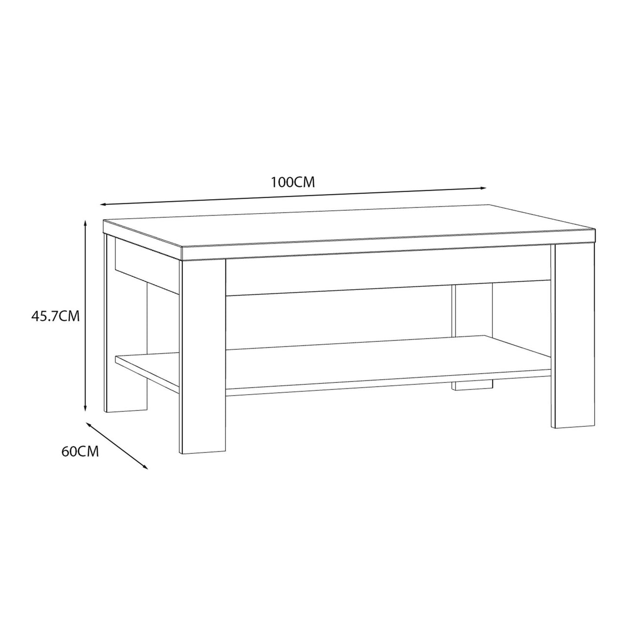 Bohol Coffee Table in Riviera Oak Navy