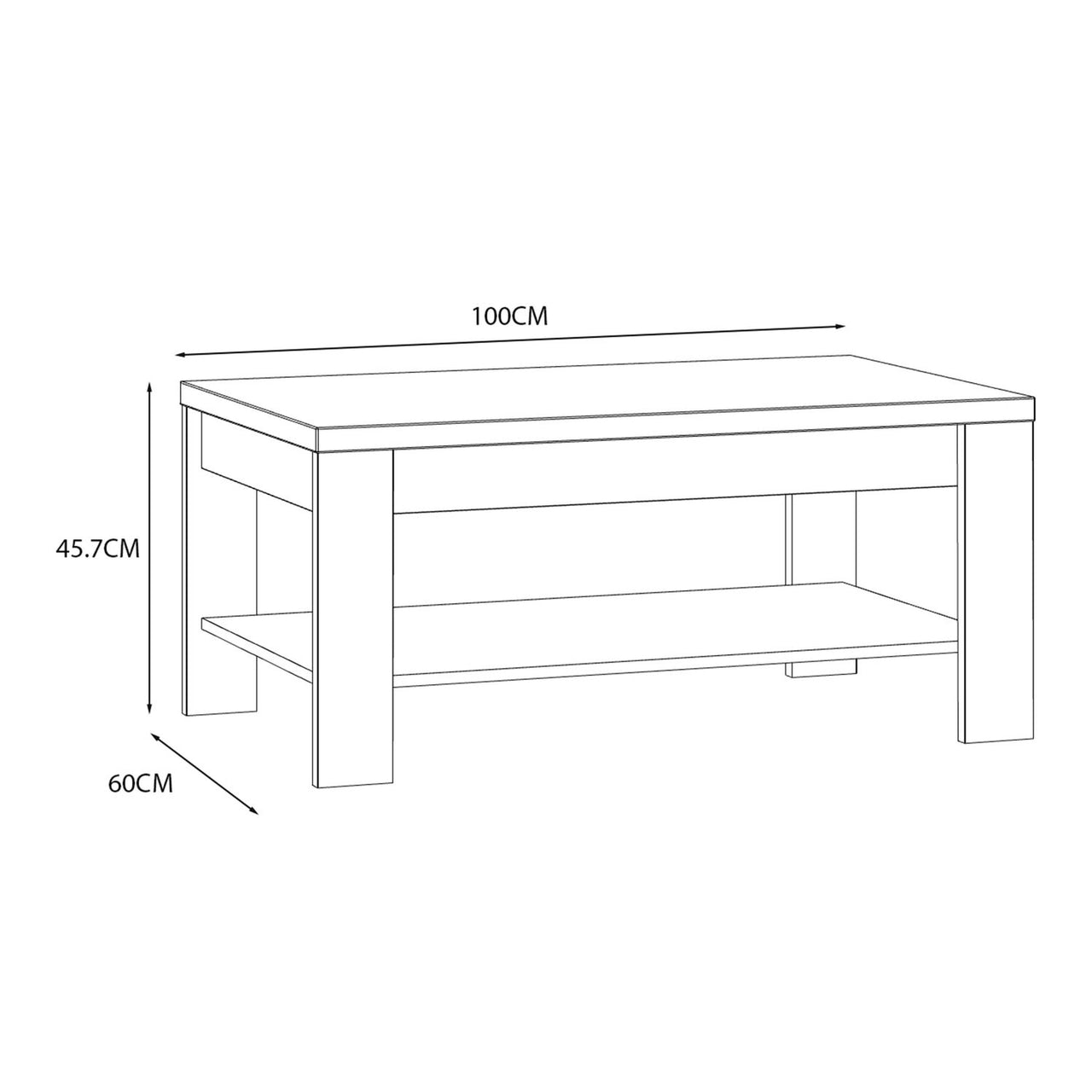 Bohol Coffee Table in Riviera Oak White