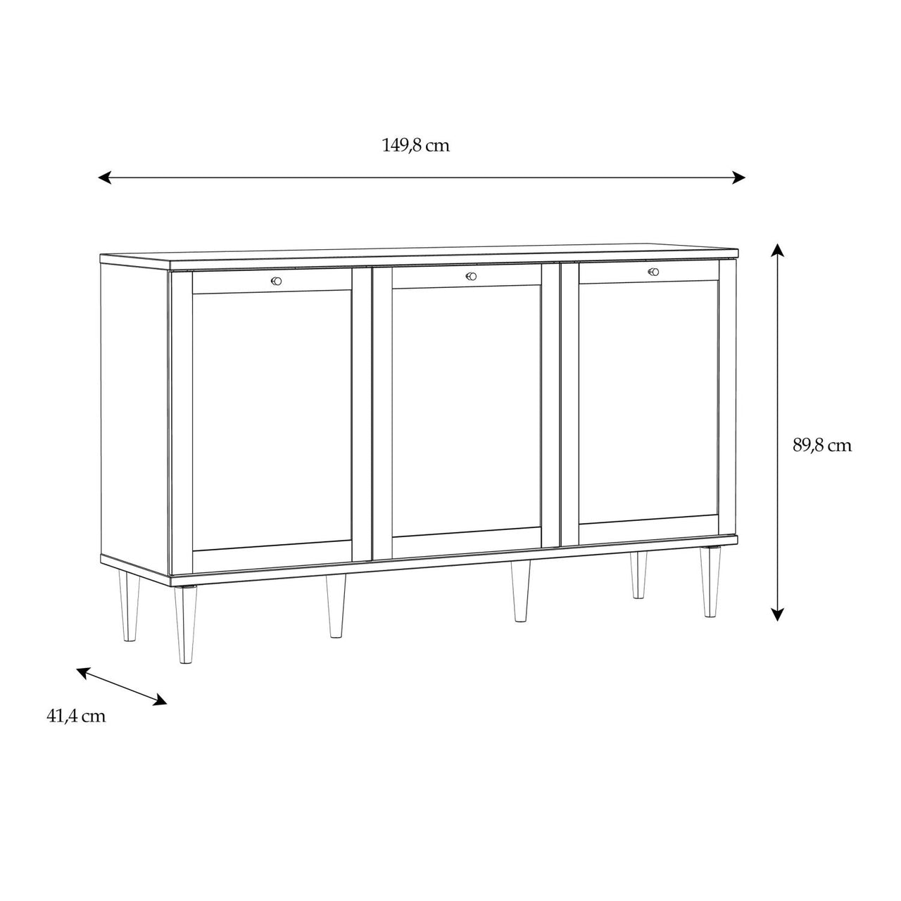 Calasetta Sideboard in Rattan