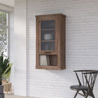 Thumbnail for Corona 1 Door Wall Display Cabinet in Tabak Oak