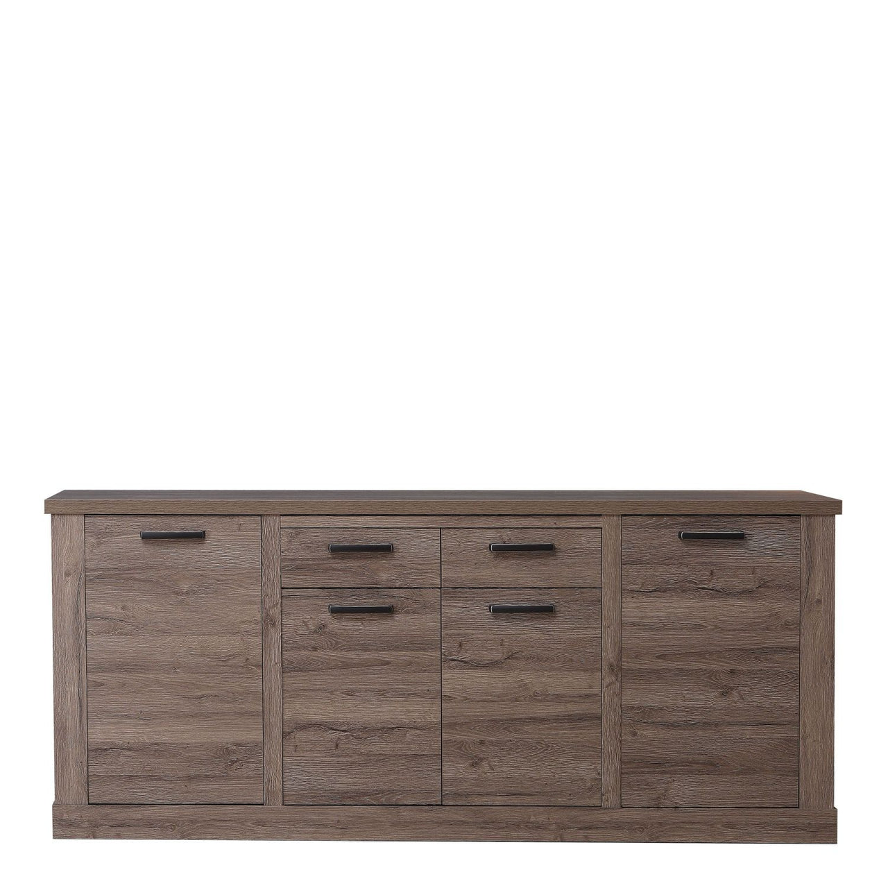 Corona 4 Door 2 Drawer Chest of Drawers in Tabak Oak