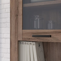 Thumbnail for Corona 2 Door 1 Drawer 3 Shelve Narrow Display Cabinet in Tabak Oak