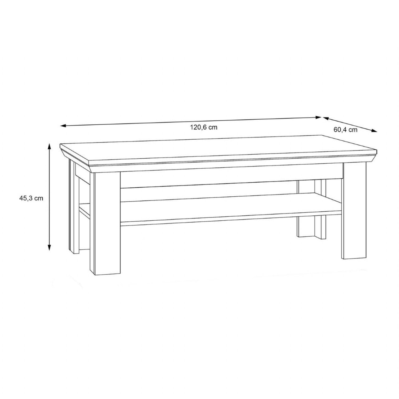 Illopa Coffee Table in Oak Nelson Snowy Oak