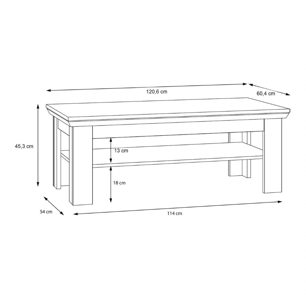 Illopa Coffee Table in Oak Nelson Snowy Oak