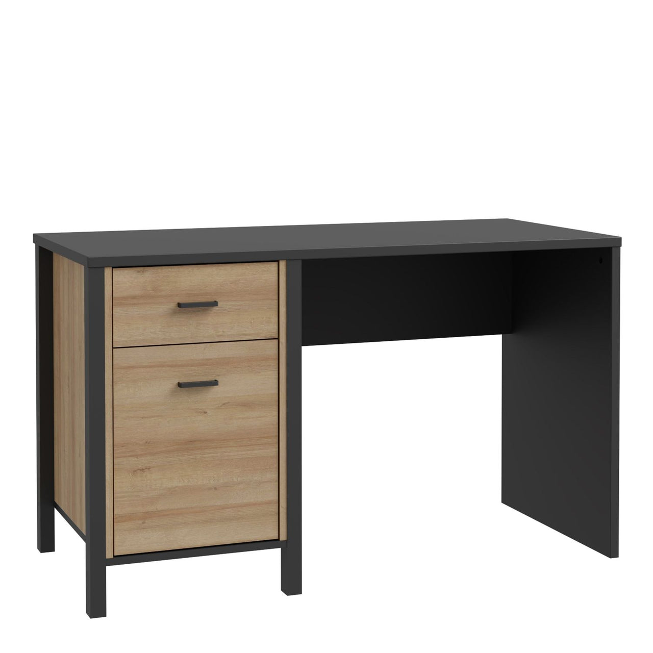 High Rock Desk in Matt Black Riviera Oak